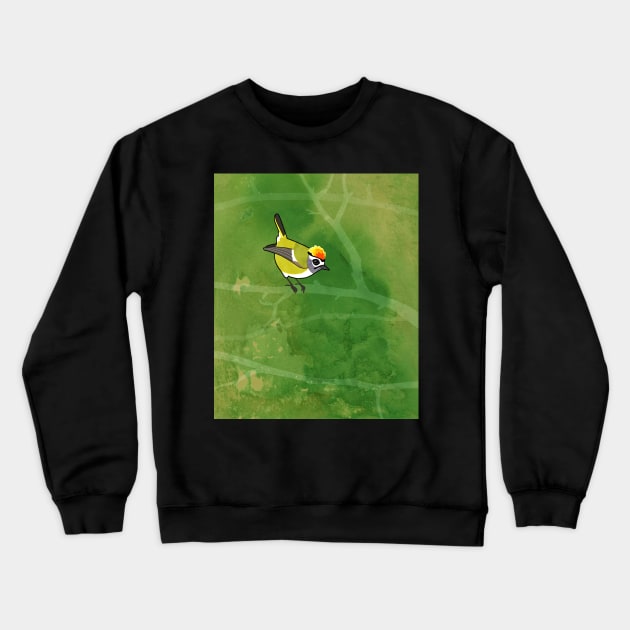 Firecrest (Regulus ignicapillus) Crewneck Sweatshirt by Cedarseed